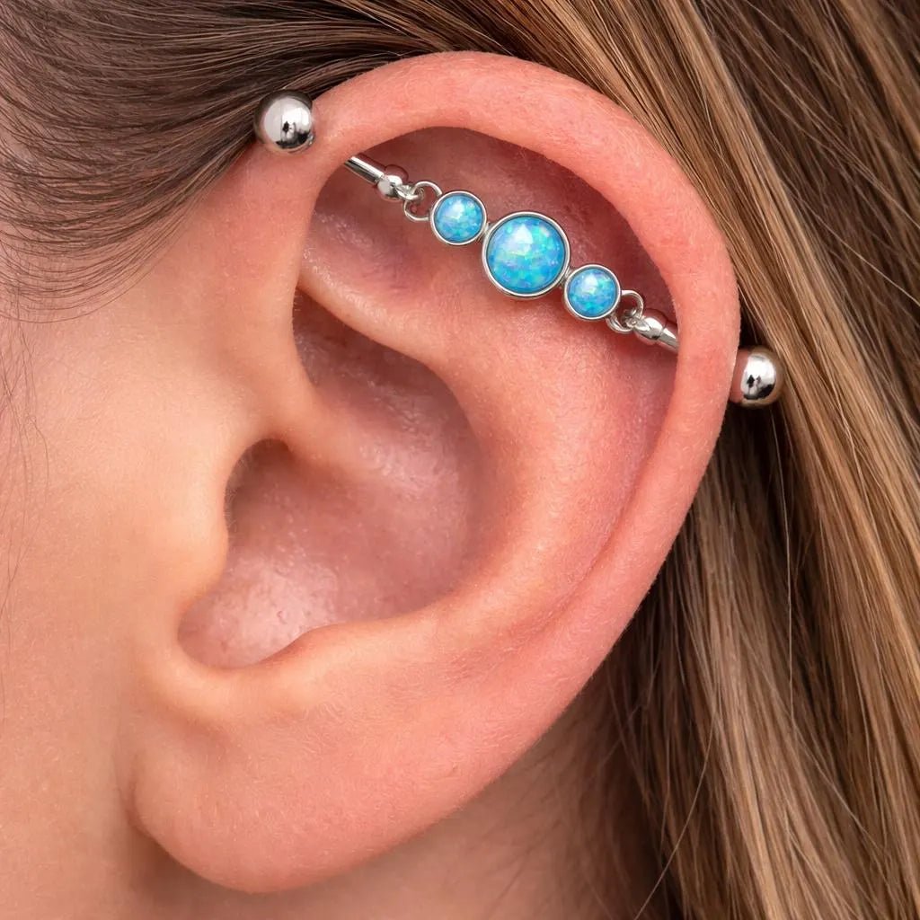 Stainless Steel Blue Bubble Chain Industrial Barbell Industrial Barbell Skin Metals