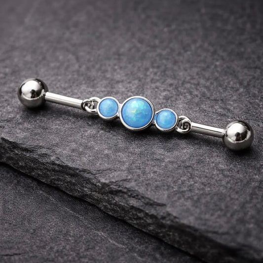 Stainless Steel Blue Bubble Chain Industrial Barbell