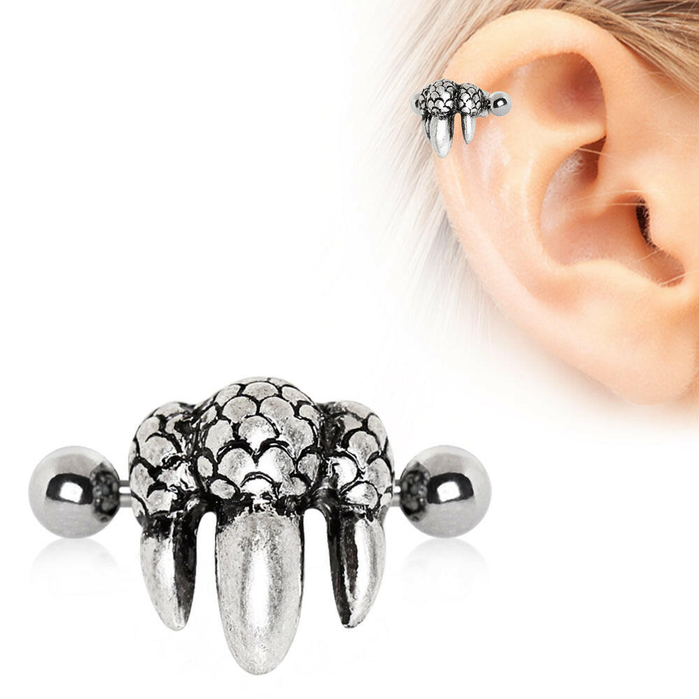 Stainless Steel Dragon's Claw Cartilage Ear Cuff Earring