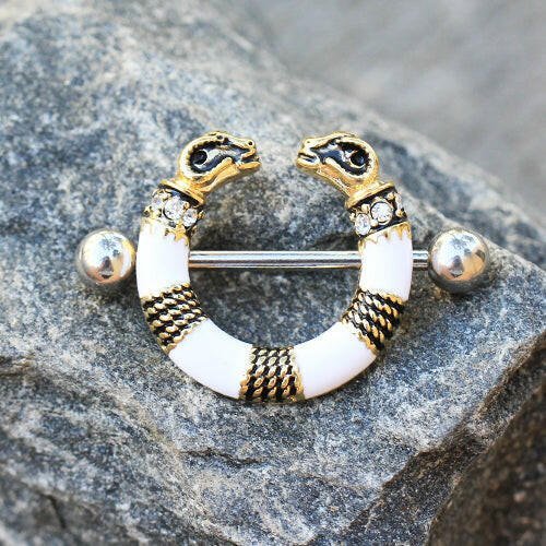 Stainless Steel Golden Ram Circular Nipple Shield