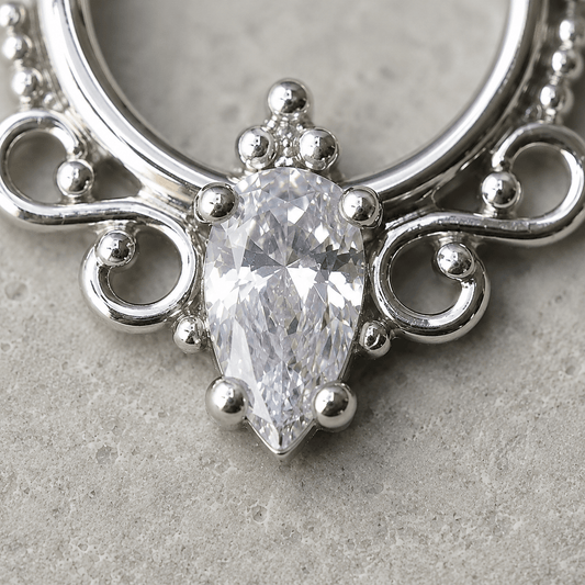 Stainless Steel Made for Royalty Annealed Ornate Seamless Ring / Septum Ring - Skin Metals
