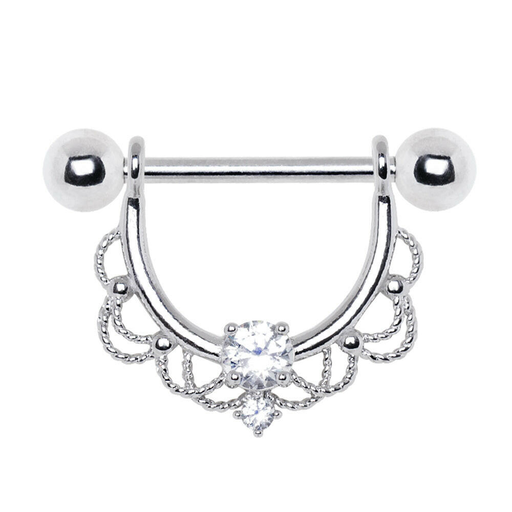 Made For Royalty filigree nipple ring pair styled shot