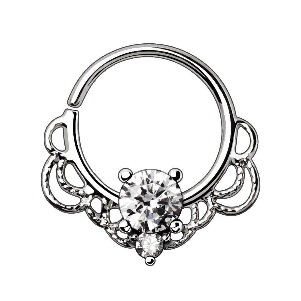 Stainless Steel Made for Royalty Ornate Seamless Ring