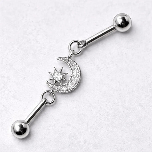 Moon Star Industrial Barbell chain detail closeup
