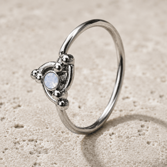 Stainless Steel Ornate Swirl Design Nose Hoop / Cartilage Earring - Skin Metals
