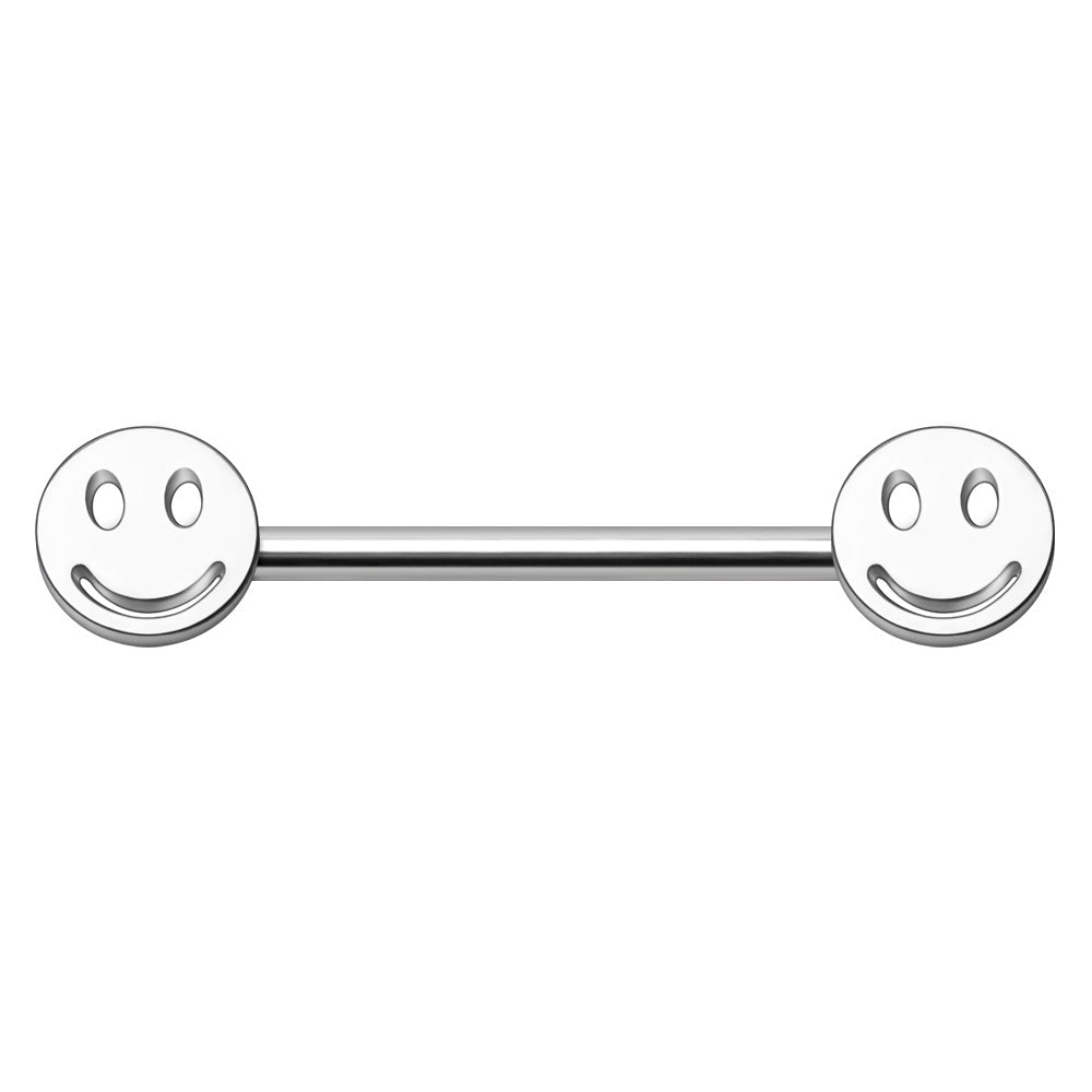 Stainless Steel Smiley Face Nipple Bar Nipple Ring Skin Metals