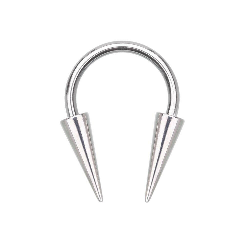 Steel Horseshoe Circular Barbell with Long Spikes Circular Barbell Impulse Piercings 20 GA (12mm)
