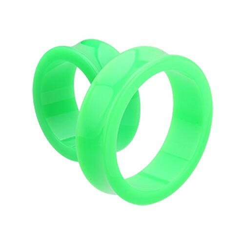 Supersize Neon Colored Acrylic Double Flared Ear Gauge Tunnel Plug Plugs Impulse Piercings 1-1/8" (29mm) Green
