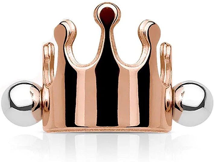 Surgical Steel Crown Ear Cartilage Helix Cuff Barbells Cuff Earring Impulse Piercings Rose Gold