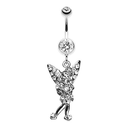 Tinker Bell Sparkle Belly Button Ring Navel Ring Impulse Piercings Clear