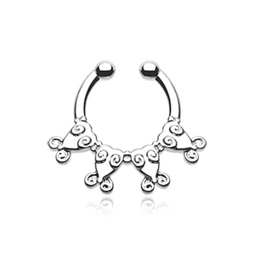 Tribal Ingara Fake Septum Clip-On Ring Fake Septum Ring Impulse Piercings