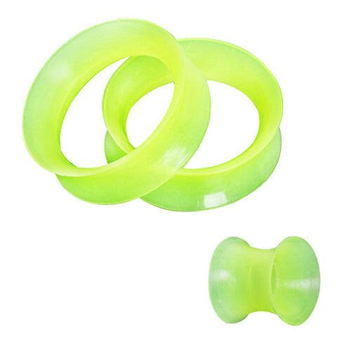 Ultra Thin Earskin Silicone Tunnel Plug Plugs Impulse Piercings 8GA