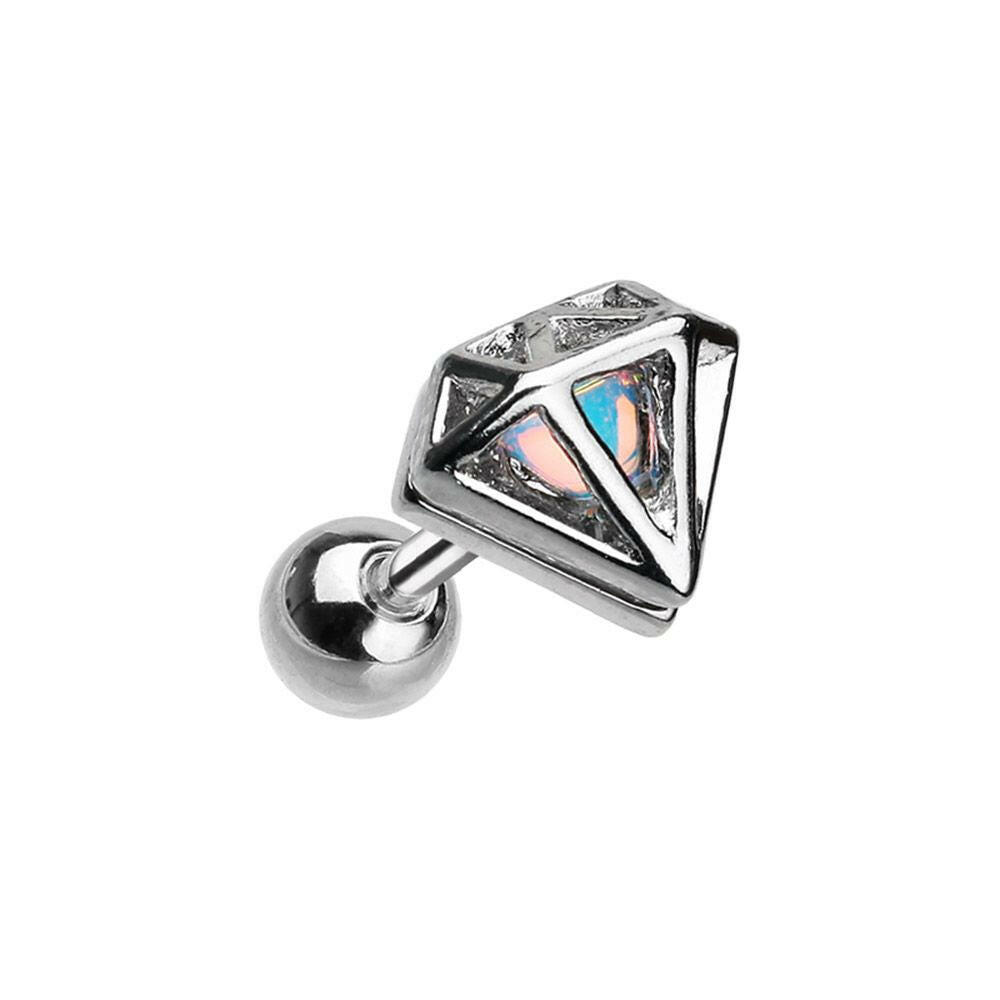 Urban Iridescent Diamond Cartilage Tragus Earring Cartilage Earring Impulse Piercings