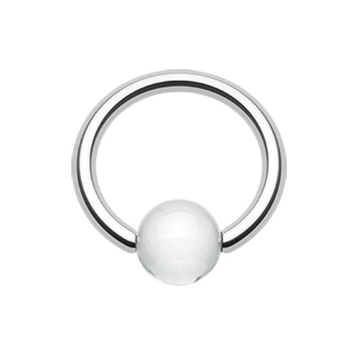 UV Acrylic Ball Top Captive Bead Ring Captive Bead Impulse Piercings 5/16" (8mm) 5/32" (4mm) Clear