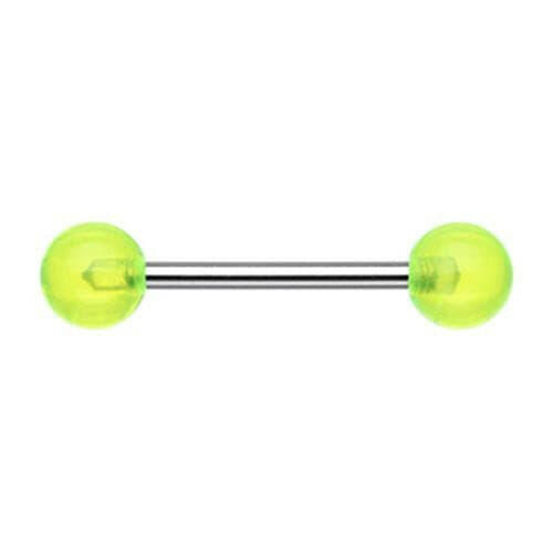 UV Acrylic Basic Nipple Barbell Nipple Ring Impulse Piercings Green