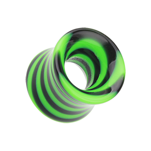 Beetle Maze Swirl Acrylic Ear Gauge Tunnel Plug Earrings Plug Earrings Impulse Piercings 2 GA (6.5mm) Green