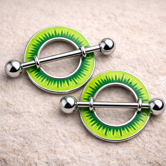 Stainless Steel Kiwi Nipple Shield Nipple Ring Impulse Piercings