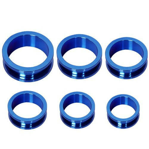 13/16" PVD Plated Screw Fit Tunnel Plug Plugs Impulse Piercings 12GA-Blue