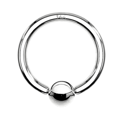 14K Gold Captive Bead Ring