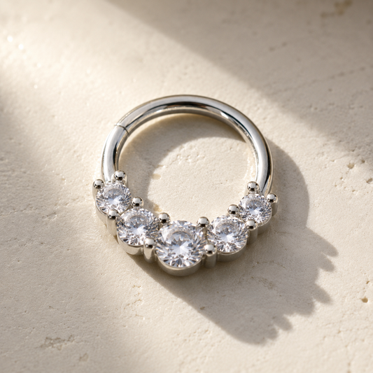 Stainless Steel Grand Cubic Seamless Ring - Skin Metals