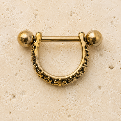 Gold Plated Daisy Ear Cuff Cartilage Earring - Skin Metals