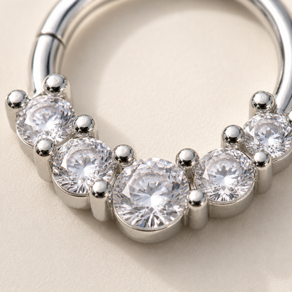 Stainless Steel Grand Cubic Seamless Ring - Skin Metals