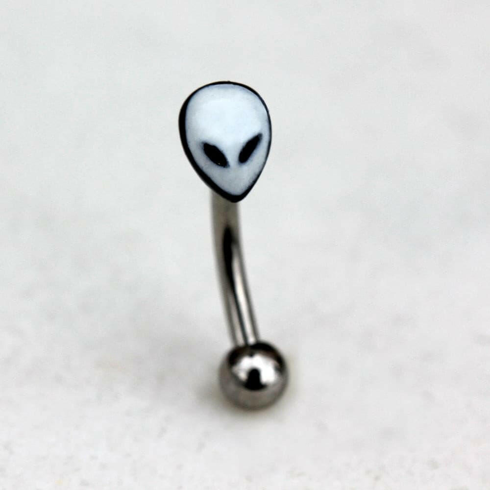 Alien Design Stainless Steel Eyebrow Ring Eyebrow Ring Impulse Piercings