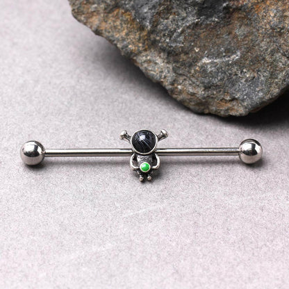 Stainless Steel Alien Holding Plant Industrial Barbell Industrial Barbell Impulse Piercings