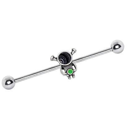 Stainless Steel Alien Holding Plant Industrial Barbell Industrial Barbell Impulse Piercings