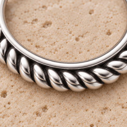 316L Stainless Steel Annealed Braiding Design Ring