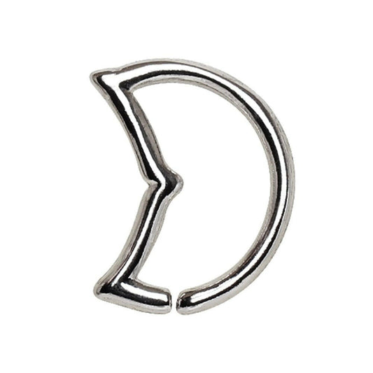 Stainless Steel Annealed Dolphin Tale Ring Captive Bead Impulse Piercings