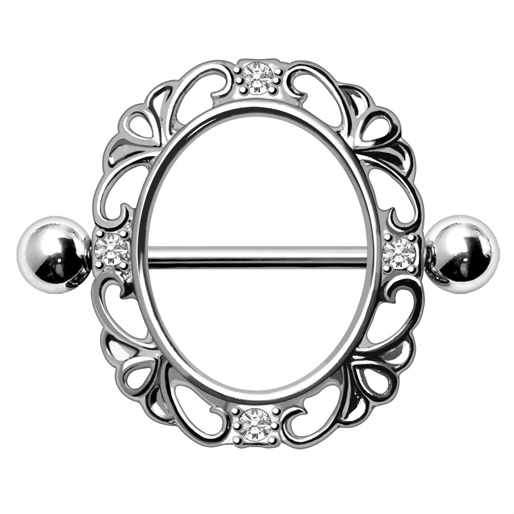 316L Antique Victorian Design Nipple Shield - Skin Metals