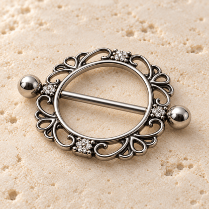 316L Stainless Steel Antique Victorian Nipple Shield - Skin Metals