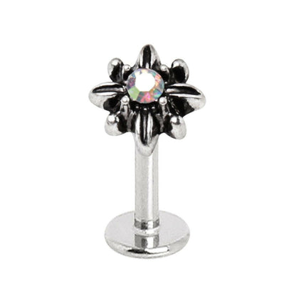 Stainless Steel Aurora Flower Labret Labret Impulse Piercings