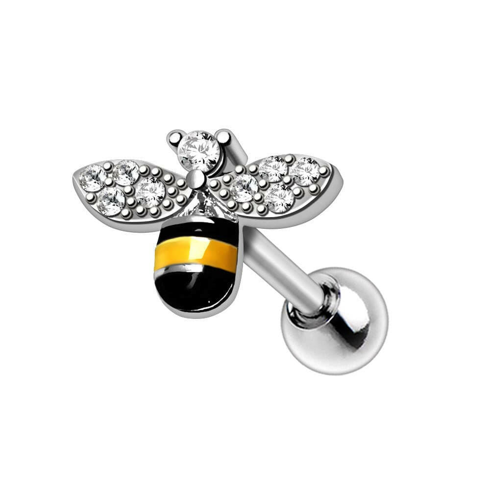 Bee-Inspired 316L Stainless Steel Cartilage Earring for Stylish Flair Cartilage Earring Impulse Piercings