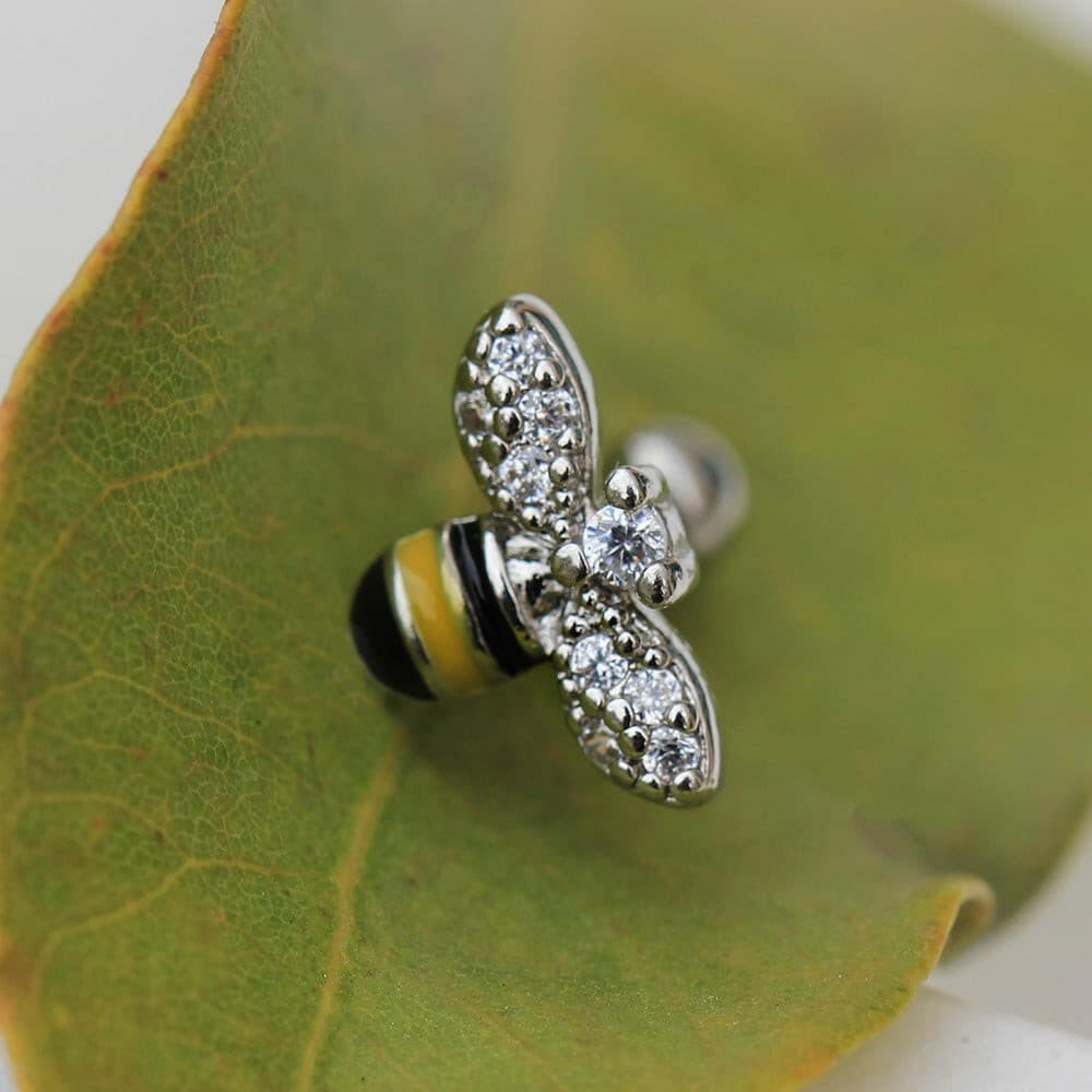 Bee-Inspired 316L Stainless Steel Cartilage Earring for Stylish Flair Cartilage Earring Impulse Piercings