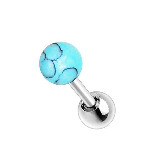 Stainless Steel Cartilage Tragus Earring with Synthetic Stone Cartilage Impulse Piercings