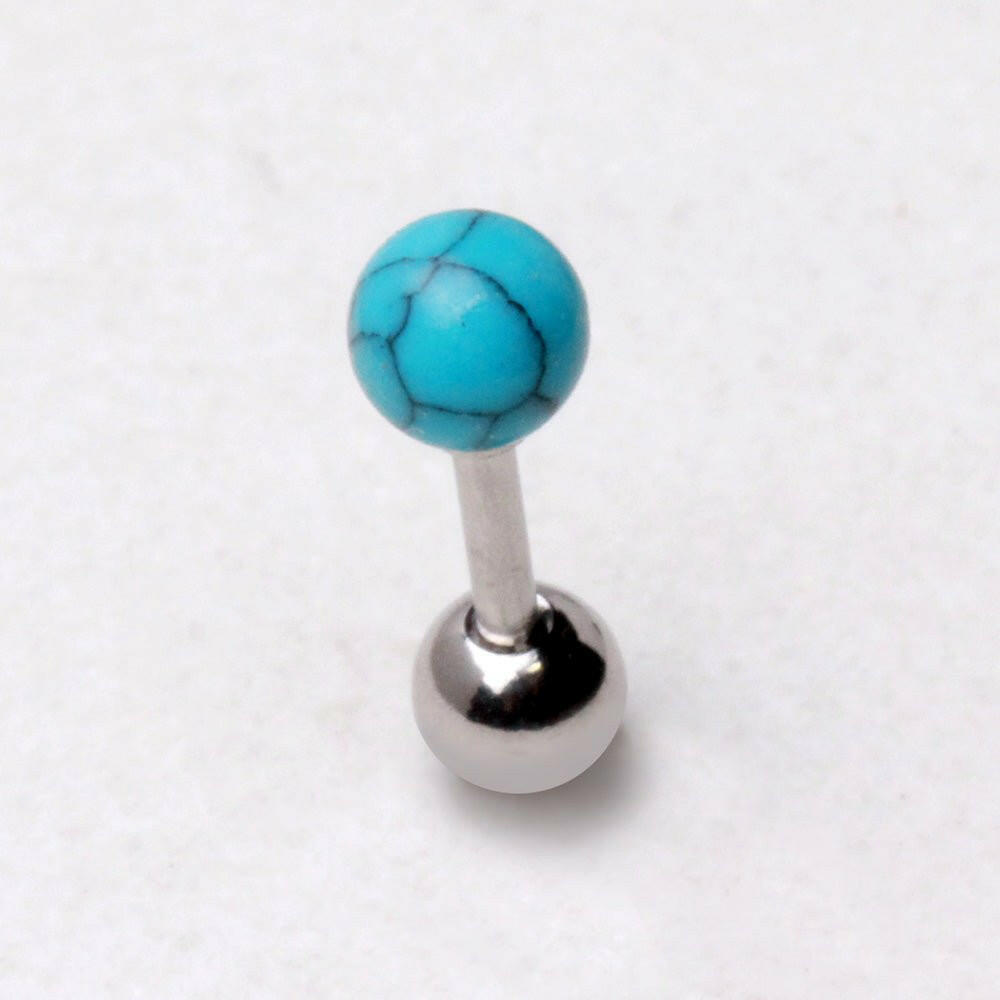 Stainless Steel Cartilage Tragus Earring with Synthetic Stone Cartilage Impulse Piercings