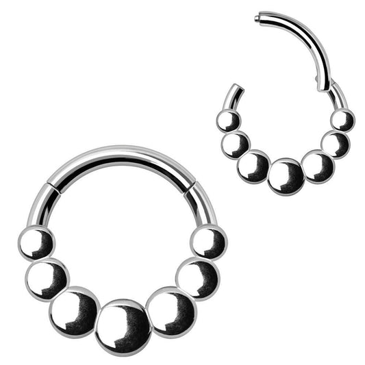 Stainless Steel Circle Design Seamless Hinged Clicker Ring Seamless Ring Impulse Piercings