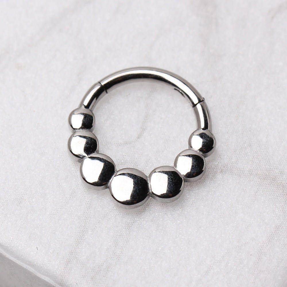 Stainless Steel Circle Design Seamless Hinged Clicker Ring Seamless Ring Impulse Piercings