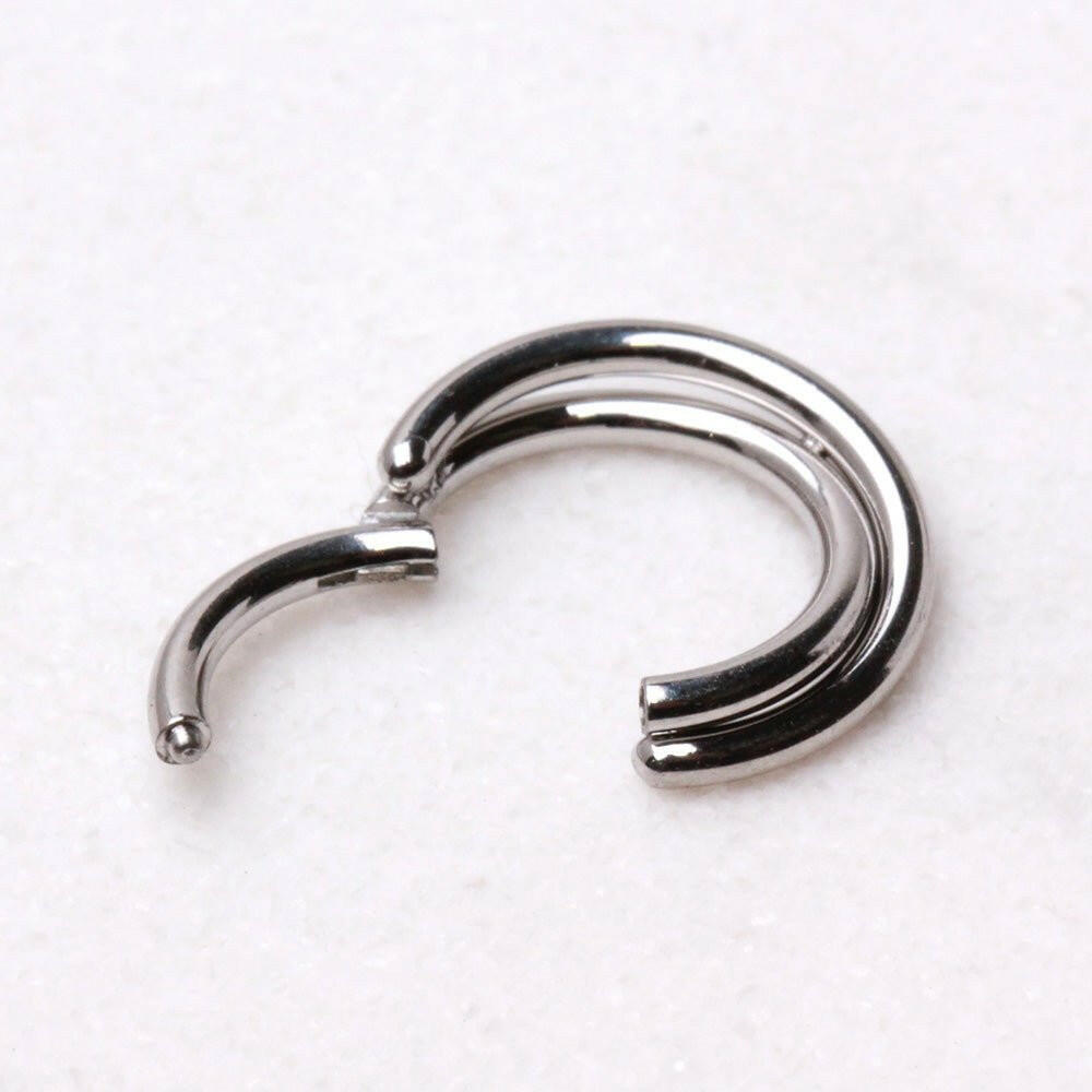 Stainless Steel Criss-Cross Hinged Clicker Ring Captive Bead Impulse Piercings