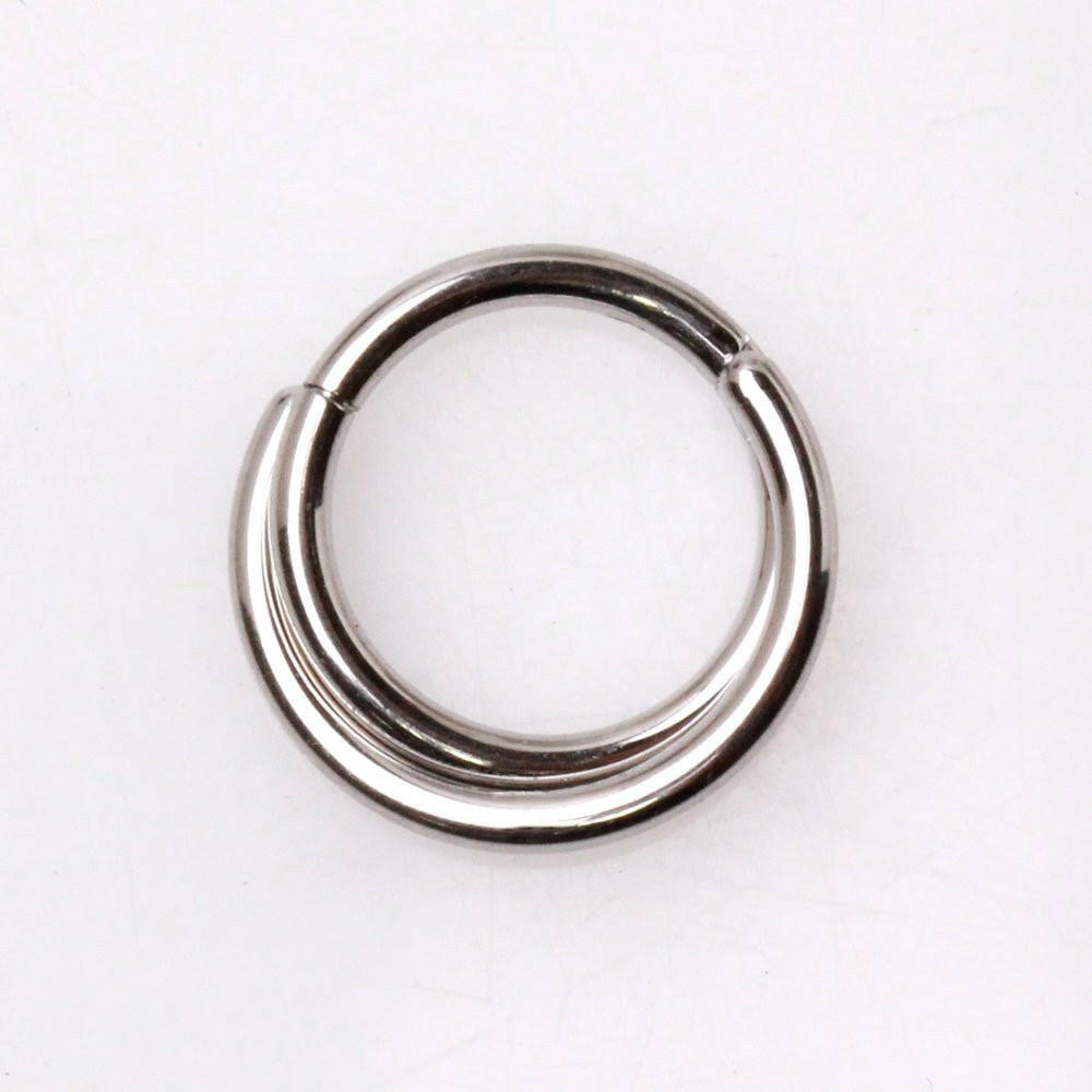 Stainless Steel Criss-Cross Hinged Clicker Ring Captive Bead Impulse Piercings