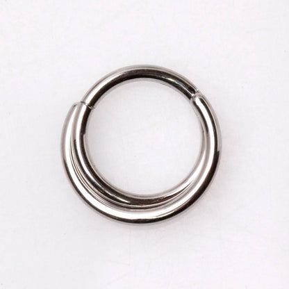 Stainless Steel Criss-Cross Hinged Clicker Ring Captive Bead Impulse Piercings