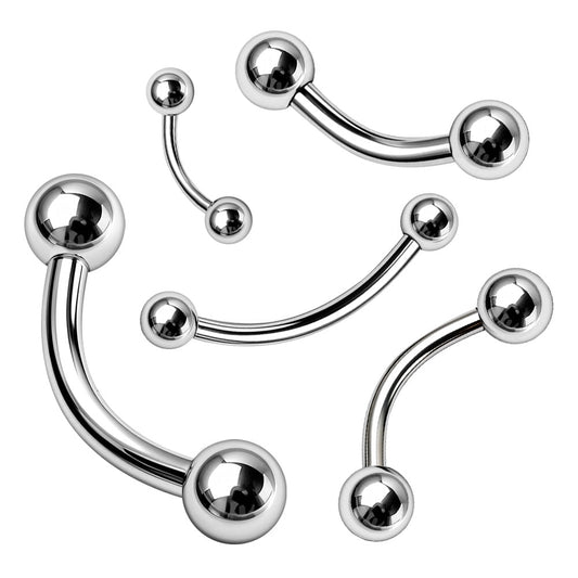 316L Stainless Steel Curved Barbell - Skin Metals