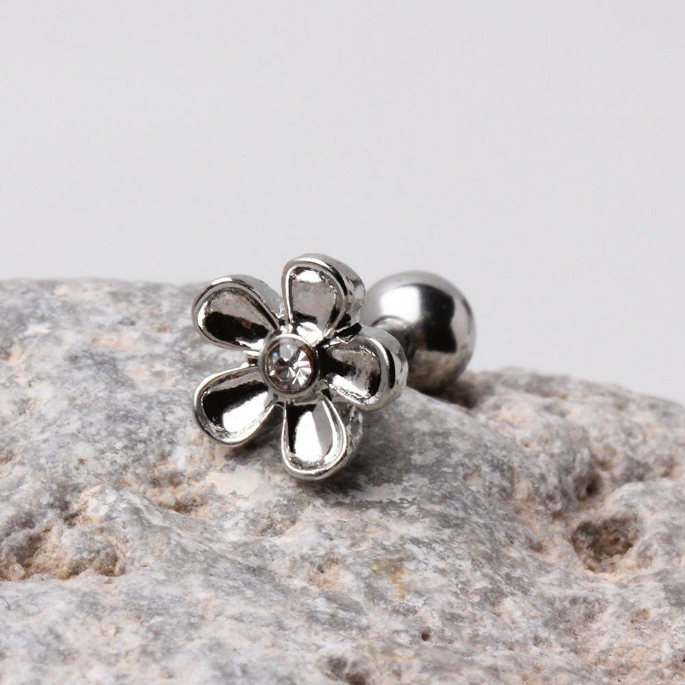 Stainless Steel Daisy Flower Cartilage Earring Cartilage Earring Impulse Piercings