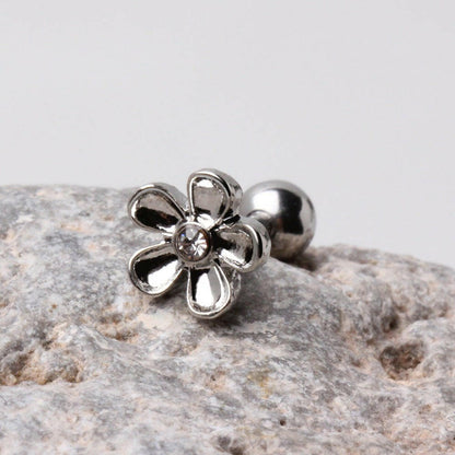 Stainless Steel Daisy Flower Cartilage Earring Cartilage Earring Impulse Piercings