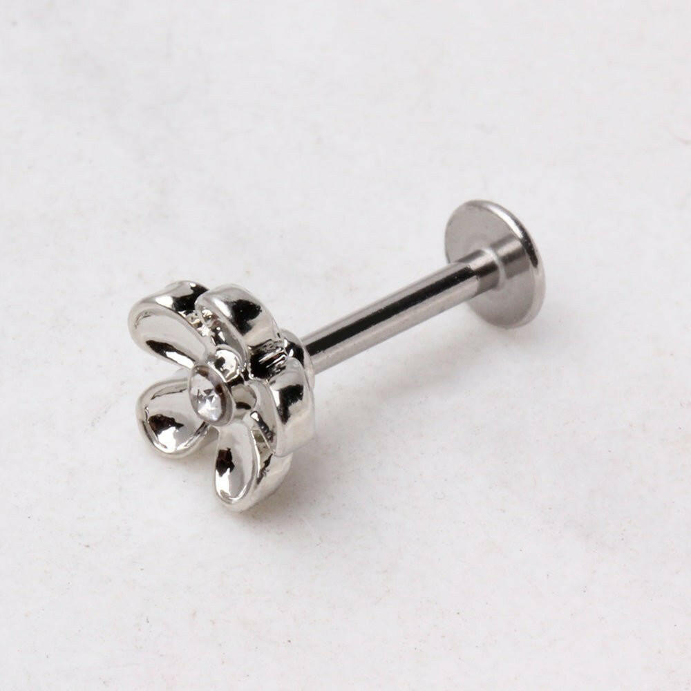 Stainless Steel Daisy Flower Labret Earring Labret Impulse Piercings