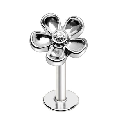 Stainless Steel Daisy Flower Labret Earring Labret Impulse Piercings