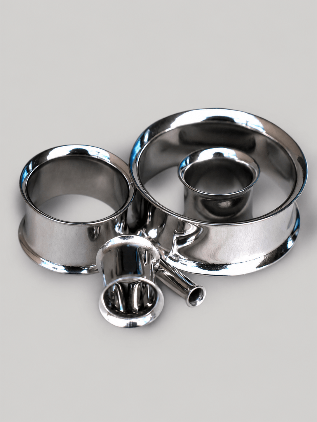316L Stainless Steel Double Flare Tunnel Plug — Sold as Pair - Skin Metals