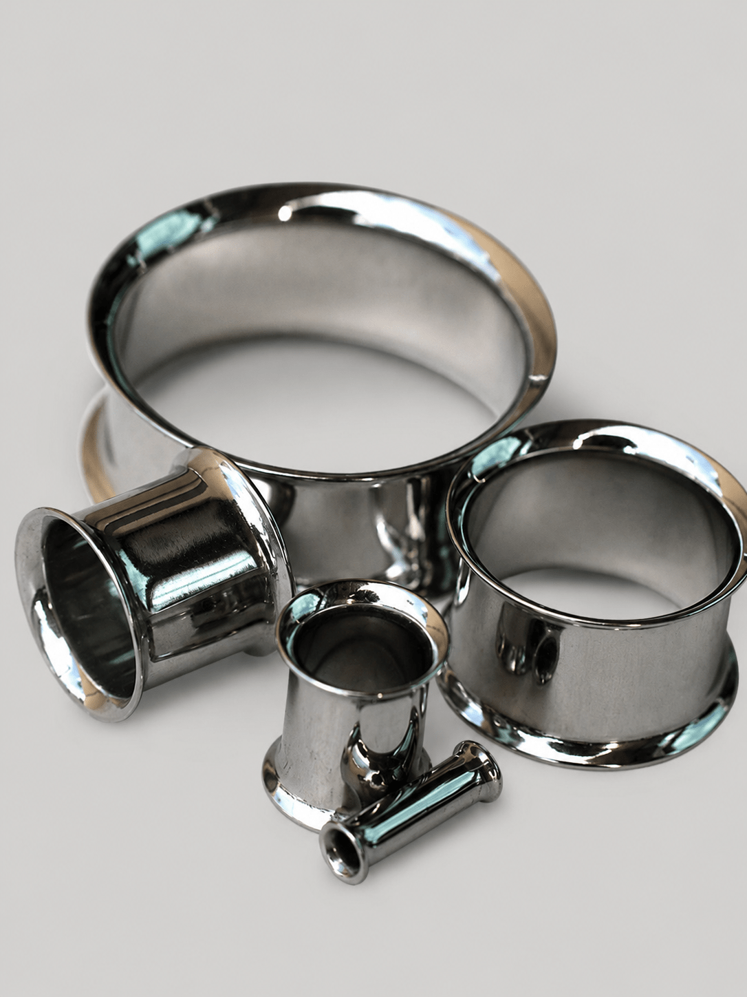 316L Stainless Steel Double Flare Tunnel Plug — Sold as Pair - Skin Metals